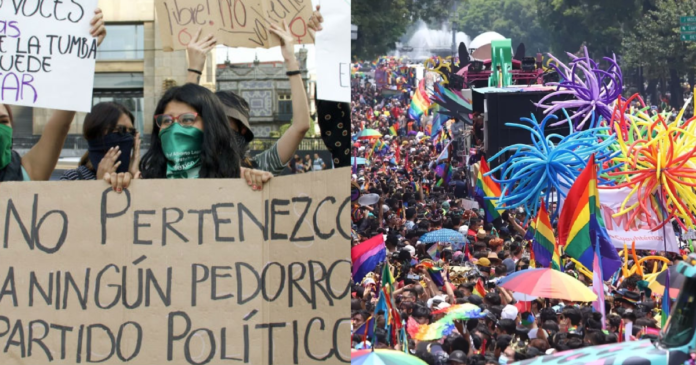 El presidente comparó la marcha del Orgullo LGBT+ con las manifestaciones feministas, explico que la primera «es auténtica y luchan por sus derechos».
