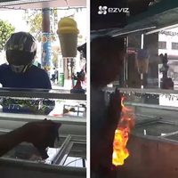 Adulto mayor víctima de extorsionadores: video muestra como le prenden fuego