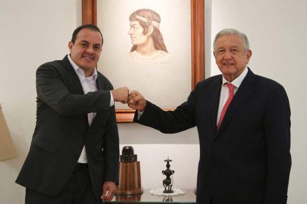 El presidente señaló que Cuauhtémoc Blanco es incluso mejor que el exgobernador de Morelos, Graco Ramírez.