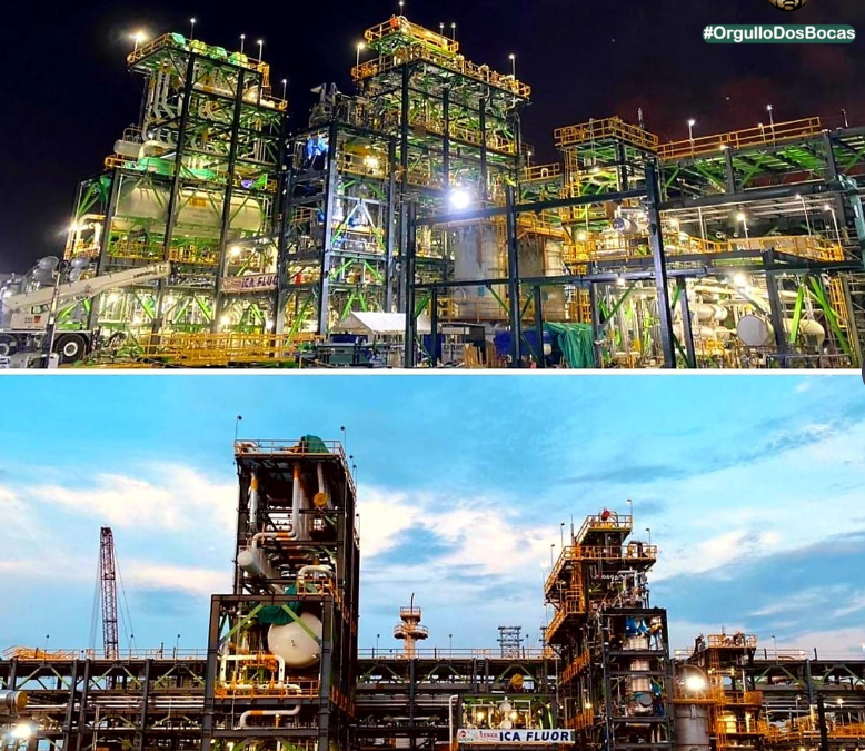 La refinería Dos Bocas solo empezará a producir en 2023
