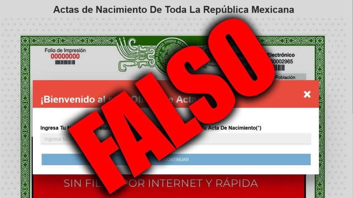 Registro Civil alerta por Actas de Nacimiento FALSAS. Foto: Registro Civil CDMX