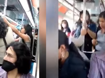 VIDEO: Mujeres pelean por este asiento del Metro CDMX