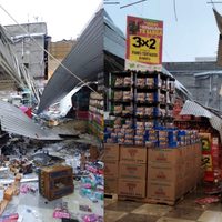 VIDEO Techo de Soriana Mixcoac se rompe por la lluvia y caída de granizo