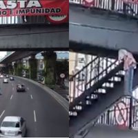 Así protestaron en CDMX contra las desapariciones forzadas: con muñecos colgando