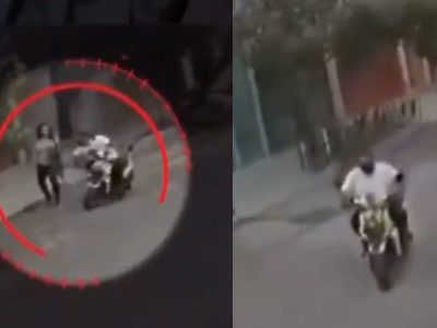 VIDEO ¡Mano larga! Hombre en motoneta da nalgadas a mujeres en Ecatepec