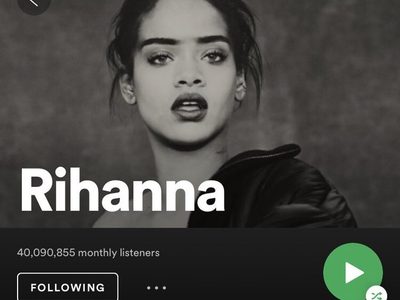Rihanna, la primera mujer en romper importante RÉCORD en Spotify