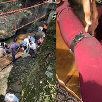 VIDEO Mujer se rompió el pie cuando cayó del puente colgante en Cuernavaca