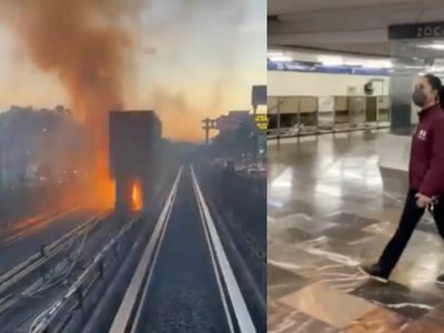 VIDEO Claudia Sheinbaum revisa el Metro tras corto circuito de Línea 2