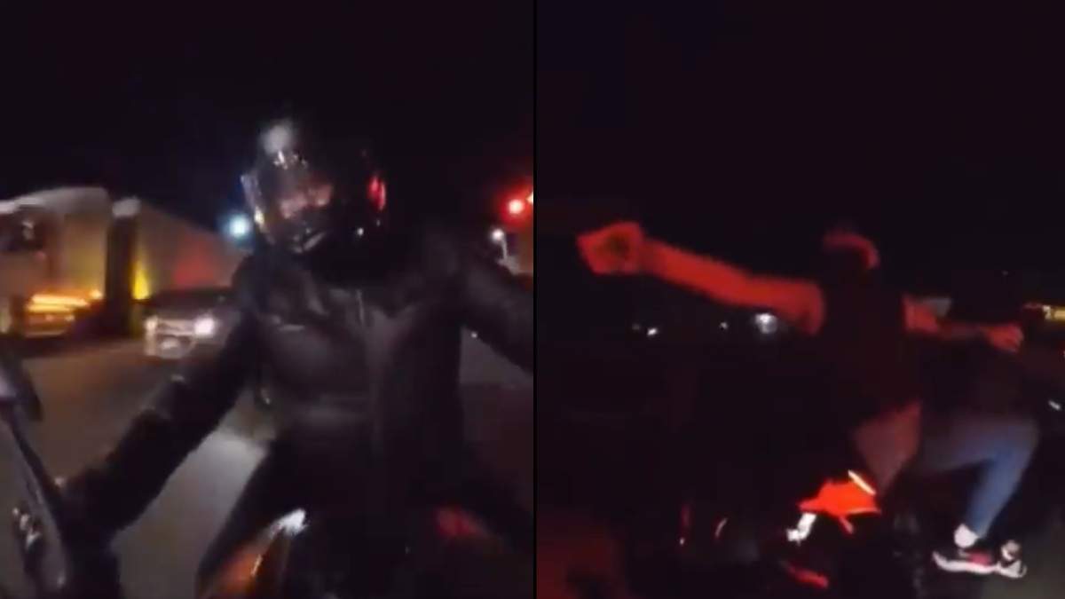 VIDEO Asaltantes disparan a motociclista pero logra escapar en Cuautitlán. Foto: Especial