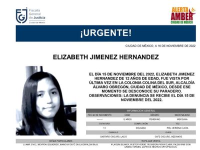 Autoridades se disculpan con padres de Elízabeth Jiménez por decir que su desaparición fue voluntaria