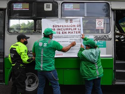 Suspenden 78 camiones en primer día de verificación del Transporte Público
