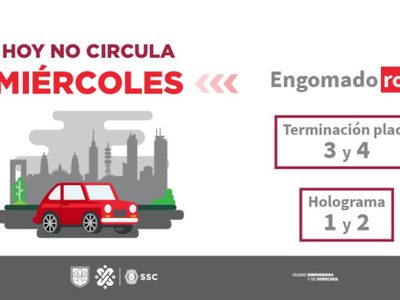Recuerda respetar este Hoy No Circula de este martes
