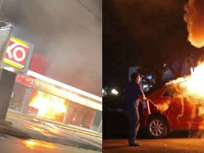 VIDEOS Queman autos y negocios en Guanajuato y Jalisco durante madrugada