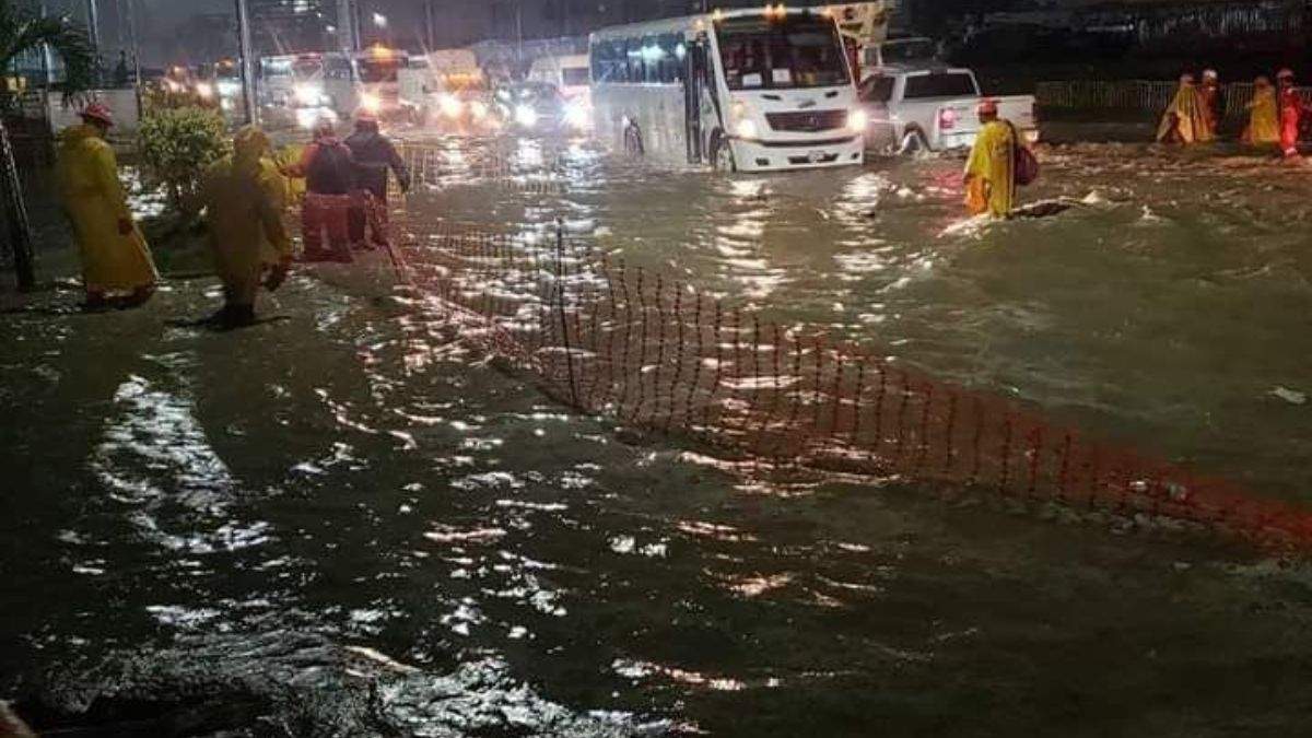 La inundación fue derivada de las fuertes lluvias