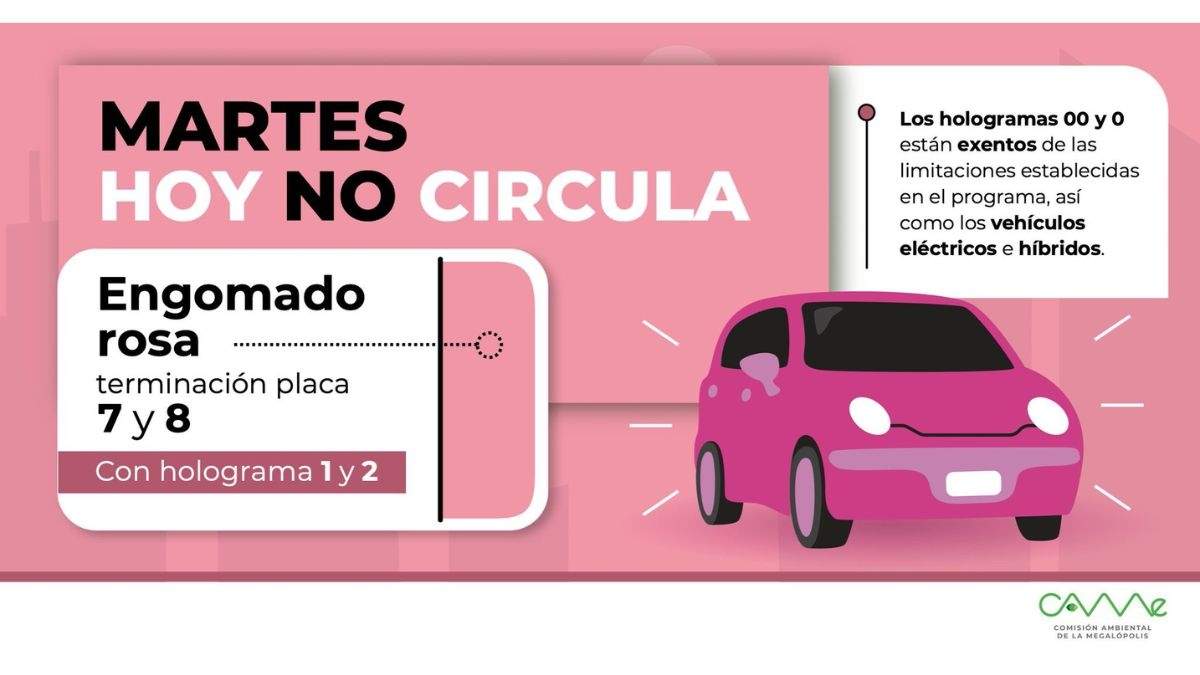 Estas son las matrículas que deberán respetar el Hoy No Circula