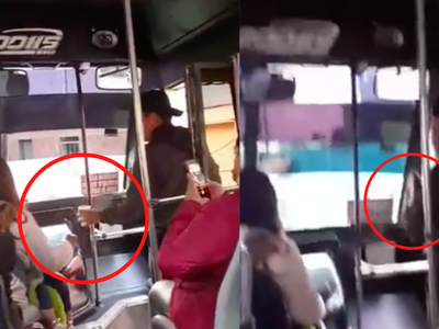 VIDEO Conductor de microbús maneja mientras toma cerveza en Coyoacán
