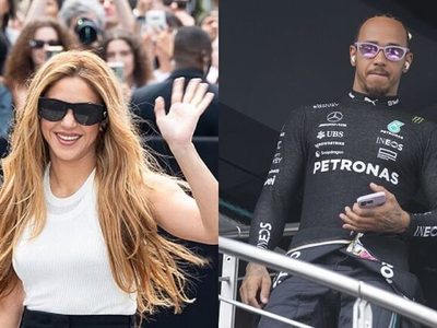 Lewis Hamilton sube al podio en el GP de Gran Bretaña con Shakira en el paddock